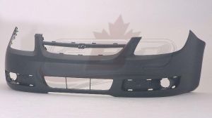 Bumper Front Chevrolet Cobalt 2005-2010 Ls/Lt Models With Fog Lamp Hole Has Uprer Bar In Grille , GM1000734