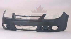 Bumper Front Chevrolet Cobalt 2005-2007 Without Fog Lamp Has Uprer Bar In Grille , GM1000735