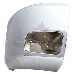 Bumper End Front Passenger Side Chevrolet Silverado 3500 2007-2010 Chrome With Fog Lamp Hole , GM1017108