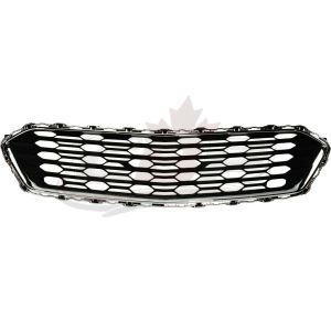 Grille Center Chevrolet Cruze Sedan 2016-2018 Black With Chrome Moulding Without Rs-Pkg Ls/Lt/L Models , GM1036174