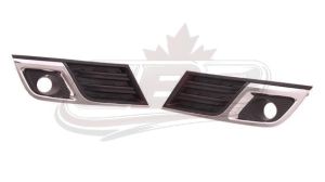 Fog Lamp Bezel Front Driver Side Chevrolet Traverse 2013-2017 Matte Black With Chrome Mldg Lt Model , GM1038148
