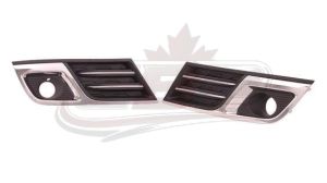 Fog Lamp Bezel Front Driver Side Chevrolet Traverse 2013-2017 Matte Black With Chrome Moulding/Trim Ltz Model , GM1038150