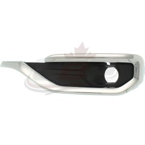 Fog Lamp Bezel Front Driver Side Gmc Acadia 2017-2019 With Chrome Molding Exclude All-Terear Ain Package, Gm1038209