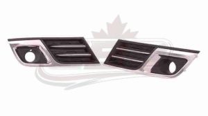 Fog Lamp Bezel Front Passenger Side Chevrolet Traverse 2013-2017 Matte Black With Chrome Moulding/Trim Ltz Model , GM1039150