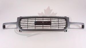 Grille Gmc Yukon 2000-2005 Black Horizontal Bars With Textured Gray Front , GM1200429