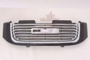 Grille Gmc Envoy 2002-2009 Chrome/Black With Black Front Without H/L Washer Hole , GM1200604