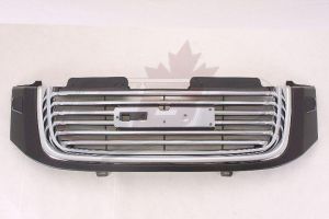 Grille Gmc Envoy 2002-2009 Chrome/Black With Black Front With H/L Washer Hole , GM1200605