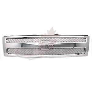 Grille Chevrolet Silverado Hybrid 2009-2013 Chrome With Chrome Frame , GM1200655