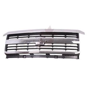 Grille Chevrolet Silverado 2500 2015-2017 With Chrome Black Moulding Matte Dark Gray Ltz , GM1200700