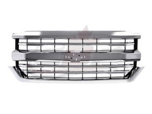 Grille Chevrolet Silverado 1500 2016-2018 Matte Black With Chrome Moulding High-Country Model , GM1200759