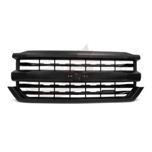 Grille Front Chevrolet Silverado 1500 2016-2018 Ptm With Black Slotted Background/3 Black Bars, Gm1200762