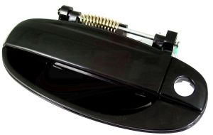Door Handle Front Outer Driver Side Chevrolet Aveo Hatchback 2004-2008 Black (With Key Ho) , GM1310173