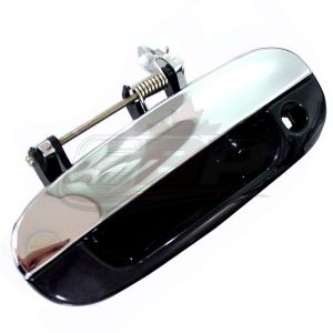 Door Handle Front Outer Driver Side Chevrolet Trailblazer 2008-2009 Black/Chrome (With Key Ho) , GM1310175
