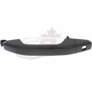 Door Handle Front Outer Driver Side Gmc Denali 1500 2014-2018 With Key Hole With Cover Primed Black , GM1310193