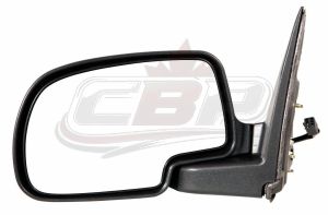 Mirror Driver Side Chevrolet Silverado 1500 1999-2002 Power Chrome Standard Style Manual Folding , GM1320174