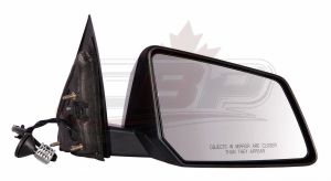 Mirror Passenger Side Chevrolet Traverse 2009-2017 Power Textured Black , GM1321388