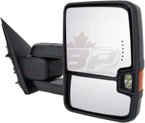 Mirror Passenger Side Gmc Sierra 3500 2015-2019 Power Heated Tow Type With Side Marker/In-Glass Turn Signal/Cargo Spotlight , GM1321511