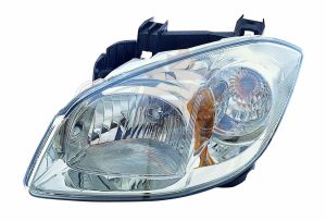 Head Lamp Driver Side Pontiac G5 2007-2009 Smokey Housing With Brkt/ Clear Lens Capa, Gm2502282C
