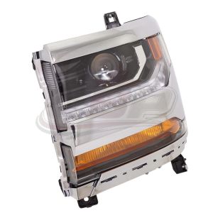 Head Lamp Driver Side Chevrolet Silverado 1500 2016-2018 Hid With Chrome Bezel Capa, Gm2502445C