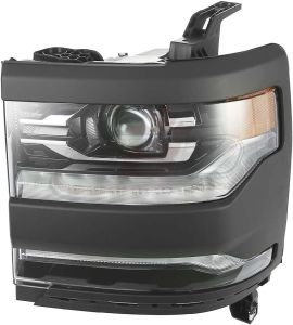 Head Lamp Driver Side Chevrolet Silverado 1500 2016-2018 Led Ptm Bezel Capa, Gm2502456C