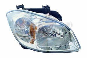 Head Lamp Passenger Side Pontiac G5 2007-2009 Smokey Housing With Brkt/ Clear Lens Capa, Gm2503282C