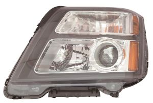 Head Lamp Passenger Side Gmc Terrain 2016-2017 Halogen Denali Model Black Bezel Capa, Gm2503436C
