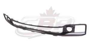 Bumper Trim Front Honda Ridgeline 2017-2020 Lower Ptd Black With Fogs Capa , HO1037103C