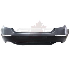 Bumper Rear Honda Accord Hybrid 2021-2022 Primed With Park Assist Sensor / Chrome Molding, Ho1100325