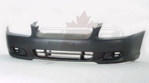 Bumper Front Hyundai Accent Sedan 2000-2002 Primed Without Fog Lamp Hole , HY1000133