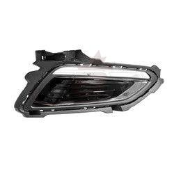 Daytime Running Lamp Bezel Passenger Side Hyundai Sonata Hybrid 2016-2017 Black With Chrome , HY1039152