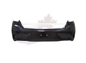 Bumper Rear Hyundai Sonata Hybrid 2018-2019 Primed With Sensor, HY1100229