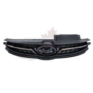 Grille Korea Hyundai Elantra Sedan 2011-2013 Built Matte-Dark Gray With Chrome Mldg Ltd Model, Hy1200165U