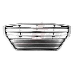 Grille Hyundai Genesis Sedan 2015-2016 Chrome Silver/Satin Without Adaptive Cruise , HY1200191