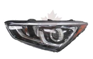 Head Lamp Driver Side Hyundai Santa Fe Sport 2013-2018 Halogen Sport Model Projector Type With Led Accent Capa, Hy2502205C