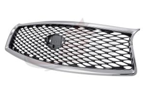 Grille Infiniti Q50 Sedan 2014-2017 Without Around View Mirror Gray/Black With Chrome Front , IN1200118
