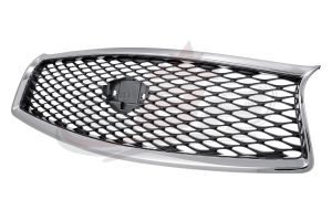 Grille Infiniti Q50 Sedan 2014-2017 Gray/Black With Chrome Front Ame, In1200118U