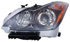 Head Lamp Driver Side Infiniti Q60 Coupe 2014-2015 Hid With Dark Titanium Bezel High Quality , IN2502148