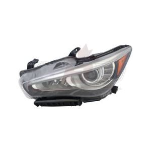 Head Lamp Driver Side Infiniti Q50 Sedan 2014-2017 Hid Without Eco Pkg Without Adapt Capa, In2502157C