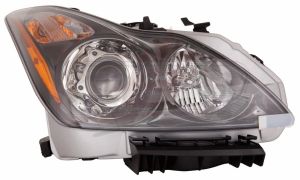 Head Lamp Passenger Side Infiniti G37 Convertible 2011-2013 Hid With Dark Titanium Bezel High Quality , IN2503148