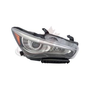 Head Lamp Passenger Side Infiniti Q50 Sedan 2014-2017 Hid Without Eco Pkg Without Adapt Capa, In2503157C
