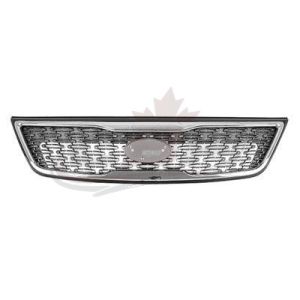 Grille Painted Kia Sorento 2014-2015 Silver With Chrome Mldg Sx Model , KI1200157