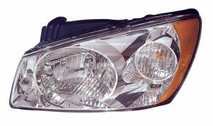 Head Lamp Passenger Side Kia Spectra 2004-2006 Chrome Lx Model High Quality , KI2503116