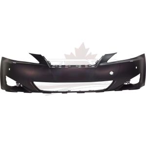 Bumper Front Lexus Is350 Sedan 2006-2008 Primed With Washer Hole With Sensor , LX1000160