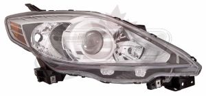 Head Lamp Passenger Side Mazda Mazda 5 2008-2009 Halogen Black Bezel Capa, Ma2519128C
