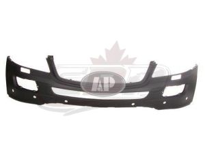 Bumper Front Mercedes Ml500 2006-2007 Primed With Sensor With Headlamp Washer Hole Without Sport Pkg , MB1000232