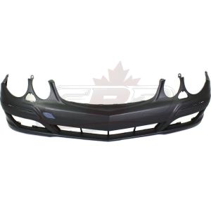 Bumper Front Mercedes E550 2007-2009 Primed Without Sensor With Headlamp Washer Hole Without Sport Pkg Capa , MB1000270C