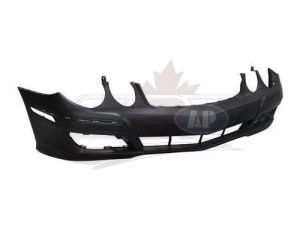 Bumper Front Mercedes E550 2007-2009 Primed Without Sensor Without Headlamp Washer Hole Without Sport Pkg , MB1000271