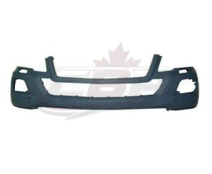 Bumper Front Mercedes Ml350 2009-2011 Primed With Sensor With Headlamp Washer Hole Without Sport Pkg , MB1000293