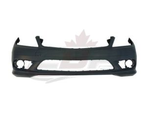 Bumper Front Mercedes C250 2010-2011 Primed Without Sensor Without Headlamp Washer With Amg Sport Pkg , MB1000296