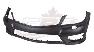 Bumper Front Mercedes C250 2012-2015 Primed Without Sensor With Headlamp Washer Hole With Amg Sport Pkg , MB1000357